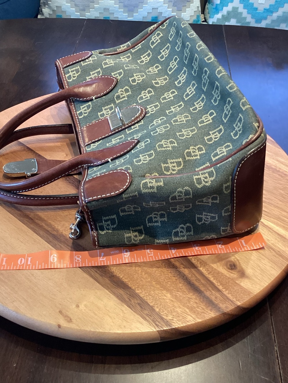 Dooney & Bourke Logo Jacquard Leather-Trim Satchel - Picture 8 of 16